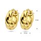 Vergulde oorringen 17 mm croissant model