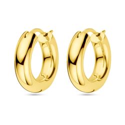 Verguld zilveren oorringen 18 x 5,5 mm