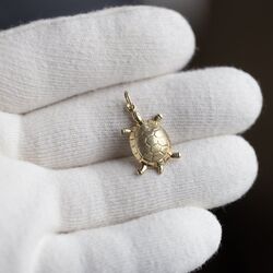 Vintage gouden hanger schildpad