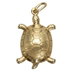 Vintage gouden hanger schildpad