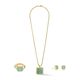 COEUR DE LION hanger 1200-10-0516 Amulet Spikes Square Aventurine gold green