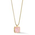 COEUR DE LION hanger 1200-10-0516 Amulet Spike Square Rose quartz gold pink