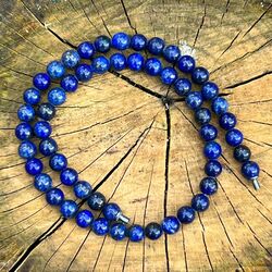 Heide Heinzendorff snoer met lapis lazuli van 8 mm 45 cm lang zonder sluiting