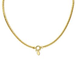 SilGold collier met visgraatschakels van 4,4 mm springslot 45 cm