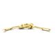 Gouden paperclip collier met springslot 45 cm
