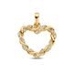 Excellent Jewelry gouden gevlochten harthanger zirkonia