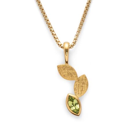 Bastian Inverun verguld zilveren hanger Spring Leaves