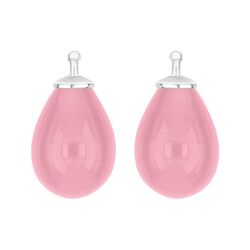 Heide Heinzendroff fel roze aanhangers zilver