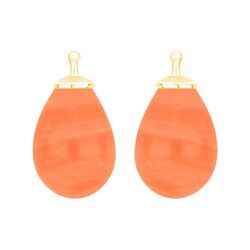 Heide Heinzendorff vergulde aanhangers pastel oranje