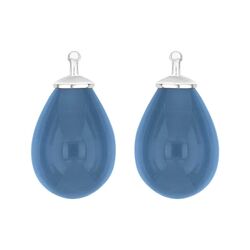 Heide Heinzendorff vergulde aanhangers pastel blauw