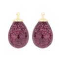 Heide Heinzendorff verguld aanhangers aubergine