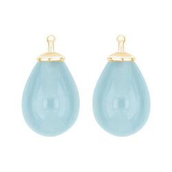 Heide Heinzendorff licht blauwe druppelaanhangers E5 kleur 35 zilver stokje