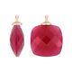 Heide Heinzendorff fuchsia aanhangers facet geslepen E50