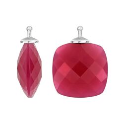 Heide Heinzendorff fuchsia aanhangers facet geslepen E50