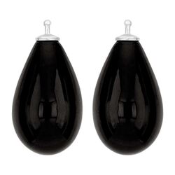 Heide Heinzendorff zwarte aanhangers E43 zilver stokje