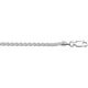 Zilveren ketting vossestaart 2,5 mm lengte 45 cm