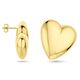 Grote verguld zilver oorknoppen hart 31 mm