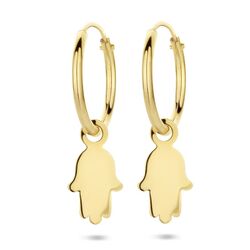 Geelgouden oorringetjes handje van fatima