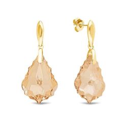 Spark verguld zilver Chandelier oorbellen Golden Shadow