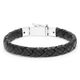 SILK zwart leren armband 761BLK Double Fox collectie