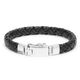 SILK zwart leren armband 761BLK Double Fox collectie