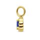 Gouden hanger blauw saffier