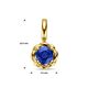 Gouden hanger blauw saffier