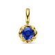 Gouden hanger blauw saffier