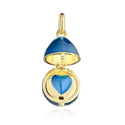 Tsars Collection vergulde ei hanger hart blauw Love Secret ROP20YDBH