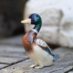 Saturno grote zilveren eend met emaille 