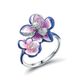 Tsars Collection ring roze emaille bloemen met zirkoon