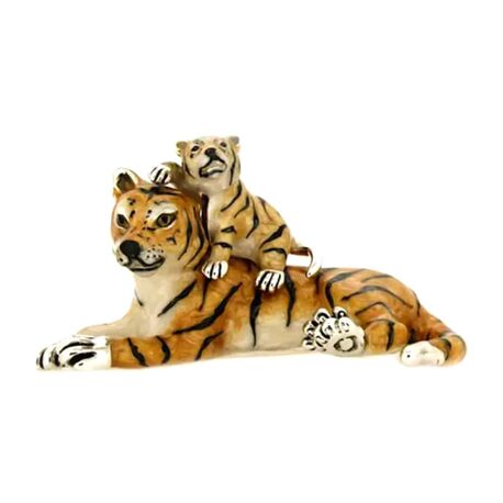 Saturno zilveren tijger met baby