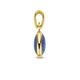 Gouden druppel hangertje ovaal blauw kwarts