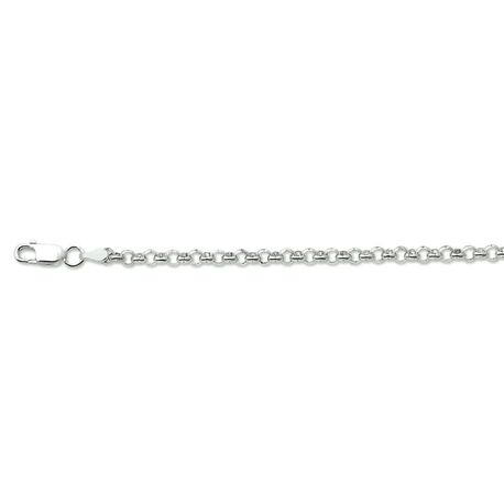 Zilveren jasseron ketting 3,6 mm verschillende lengtes