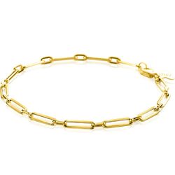 ZINZI Gold 14k gouden armband paperclip ZGA470