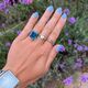 Vintage gouden ring london blue topaas