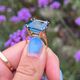 Vintage gouden ring london blue topaas