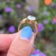 Vintage gouden ring bergkristal