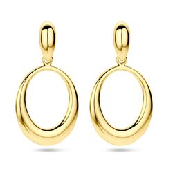 Gouden oorhangers ovaalvorm