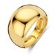 Bolle glanzende geelgouden ring 12 mm breed