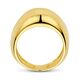 Bolle glanzende geelgouden ring 12 mm breed