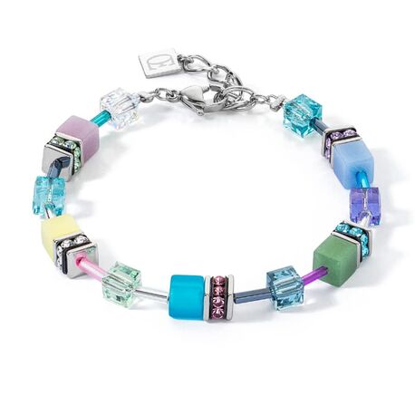 COEUR DE LION armband 2838-30-1580  GeoCUBE® Iconic Armband silber-ice pastelsGeoCUBE® Iconic Armband silber-ice pastelsundefine