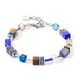 COEUR DE LION armband 4905-30-0711 GeoCUBE Iconic Precious bracelet blue brown