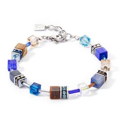 COEUR DE LION armband 4905-30-0711 GeoCUBE Iconic Precious bracelet blue brown