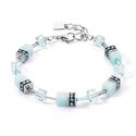 COEUR DE LION armband 4020-30-2020 GeoCUBE Iconic Mono Gold Ice Blue