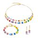 COEUR DE LION collier 2810-1500 GeoCUBE® Iconic Layer goud-regenboog