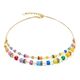 COEUR DE LION collier 2810-10-1500 GeoCUBE® Iconic Layer ketting goud-regenboog