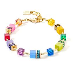 COEUR DE LION armband 2810-30-1500 GeoCUBE® Iconic Layer armband goud-regenboog