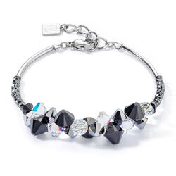 COEUR DE LION armband 4640-30-1318 Dancing Crystals Update bracelet silver-black