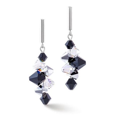 COEUR DE LION oorbellen 4640-21-1318 Dancing Crystals Update earrings silver-black